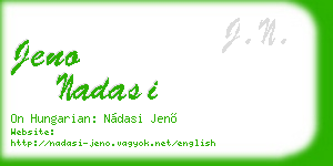 jeno nadasi business card